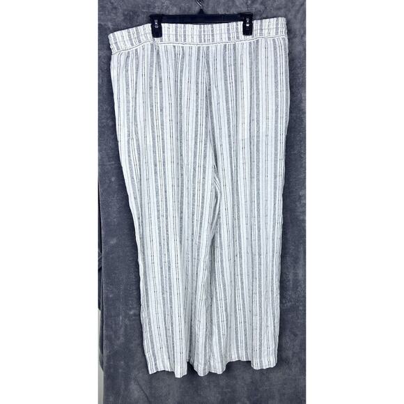 Time and Tru Women’s Multicolor Size 3XL White And Black Striped Pull Up - Picture 2 of 9
